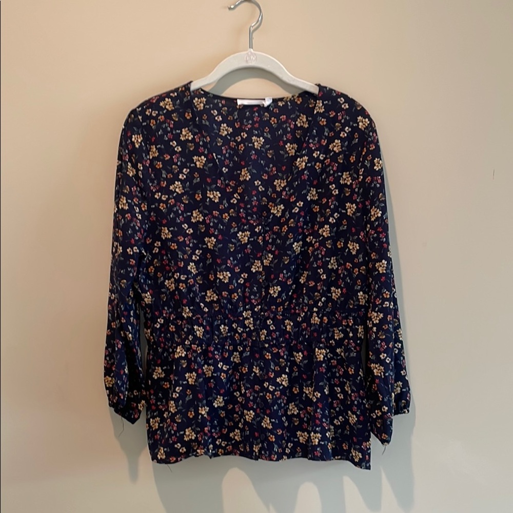 Floral Navy Women's Top